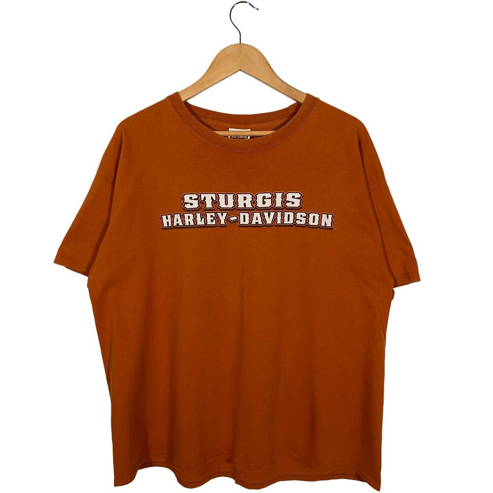 2012 Harley Davidson Sturgis Rally Crew Tee Burnt Orange men's size XL